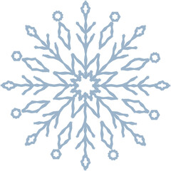 blue geometric snowflake