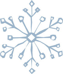 blue geometric snowflake