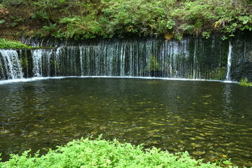 waterfall of wide angle, Shiraito, Karuizawa