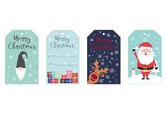 Naklejka premium Christmas tags