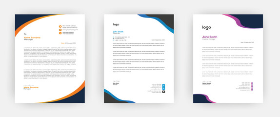 Creative letterhead   Elegant and minimalist style letterhead template design A4 sizes    