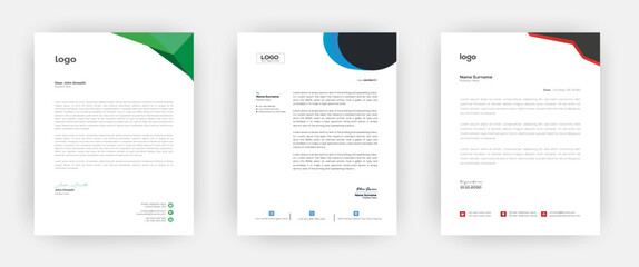 Creative letterhead   Elegant and minimalist style letterhead template design A4 sizes    