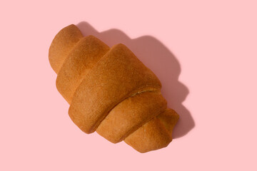Croissant, French pastry. Delicious sweet pastry with filling.