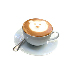 Hot cappuccino cup