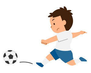 サッカーをする少年1