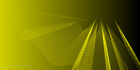 Abstract yellow and black background with lines