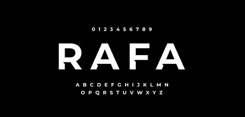 Rafa Abstract digital modern alphabet fonts. Typography technology electronic dance music future creative font. vector illustraion  © rahmad creative