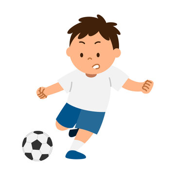 サッカーをする少年2