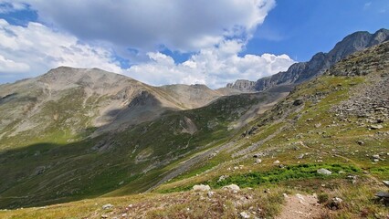 View from the trail up Handies Peak, San Juan range, Colorado