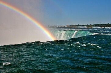 Arc-en-ciel sur les chutes du Niagara.