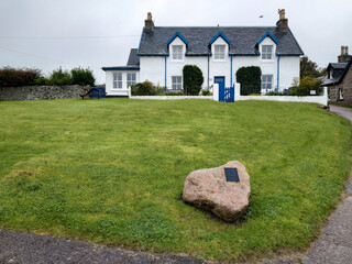 UK, Isles of Mull and Iona - September 8, 2019: casual photos of live style and architecture on the islands at the cloudy weather