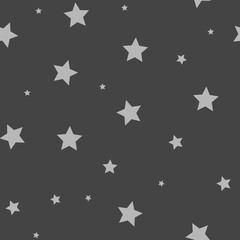 Star icons seamless pattern. Starry sky. Background texture space with stars.