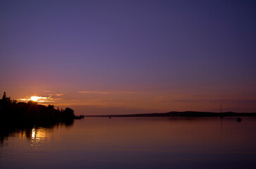 Fototapeta premium Sunset Riverport Nova Scotia La Have River