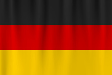 Vector flag of Germany. Germany waving flag background.