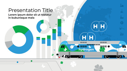 A locomotive powered by hydrogen fuel. Presentation cover © K. P. Vinogradov