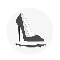 Image of shoe icon for 3d application.