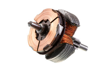 Macro of an old isolated inductor of an electric motor