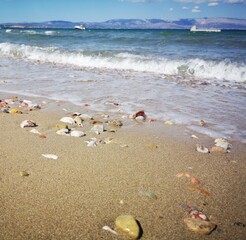 footprints on the beach