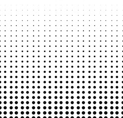 Geometric pattern of black circles on a white background.Option with a AVERAGE fade out.