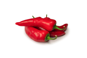 Red hot chili pepper isolated on a white background.