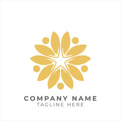 Traditional floral pattern logo design