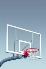 Fotobehang basketball hoop against sky © Jacob