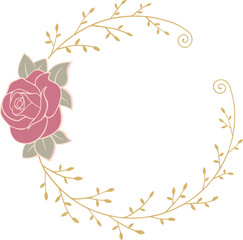 rose frame wreath