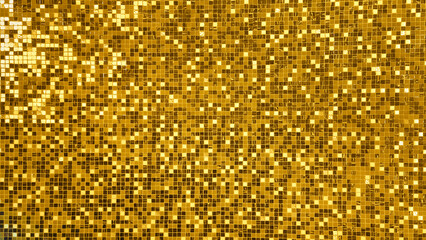 gold yellow square mosaic tiles texture use as background for luxury and rich concept. design...