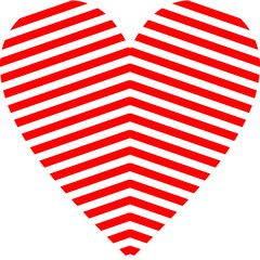 Red color heart design beautiful art