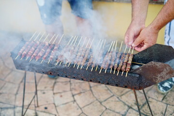 Sheep skewers of Abruzzo, Italy