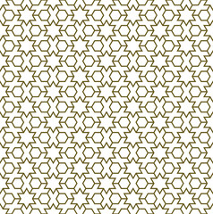 Seamless arabic geometric ornament in brown color.