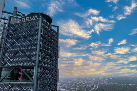 Edificio corporativo de BBVA en la CDMX. Septiembre del 2022