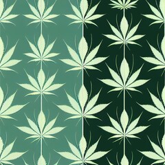 Fototapeta na wymiar repeating marijuana leaf pattern background