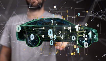 Energy car concept. Vehicle EV charge battery electric