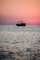 Fabulous sunset over the Black Sea, Batumi