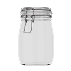 canning jar round with rubber seal and metal closure