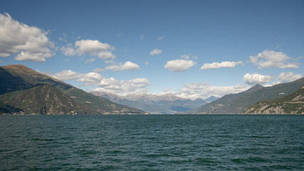 view of the lake and mountains