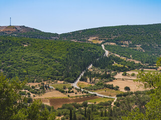 Fototapeta na wymiar Beautiful panorama view over Kefalonia island, Greece.
