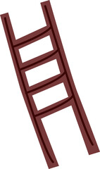 PNG cartoon hand drawn brown stairs icon.