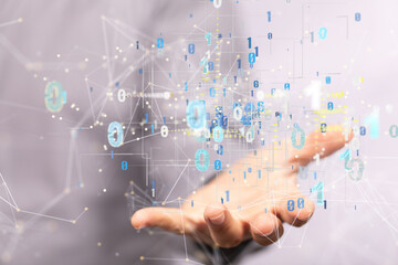 Technology background. Big data concept. Binary