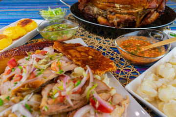 Prepared baked pork dish for eat