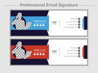 Creative email signature or email footer and personal social media cover design