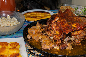 roast pork with ingredients