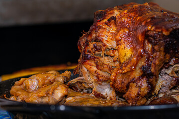 roast pork side view