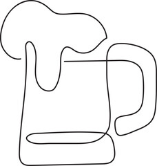 beer beverage drinks minimal outline art