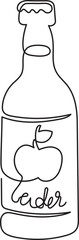 cider beverage drinks minimal outline art
