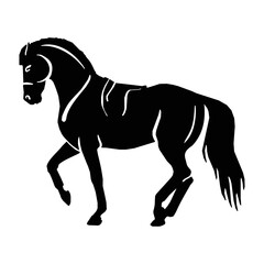 Fototapeta na wymiar Horses Silhouette, Horse Racing, Horse Riding Equine Equestrian Race, Horse Rider Vector Jockey Pony Outline Horse