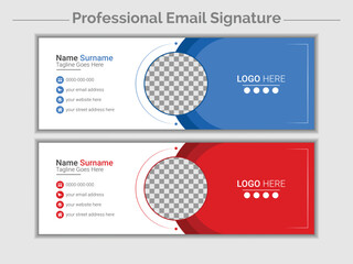 Creative email signature or email footer and personal social media cover design