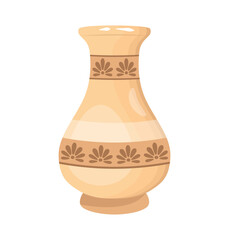 A ceramic pot flat illustration vector 