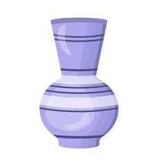 A ceramic pot flat illustration vector 